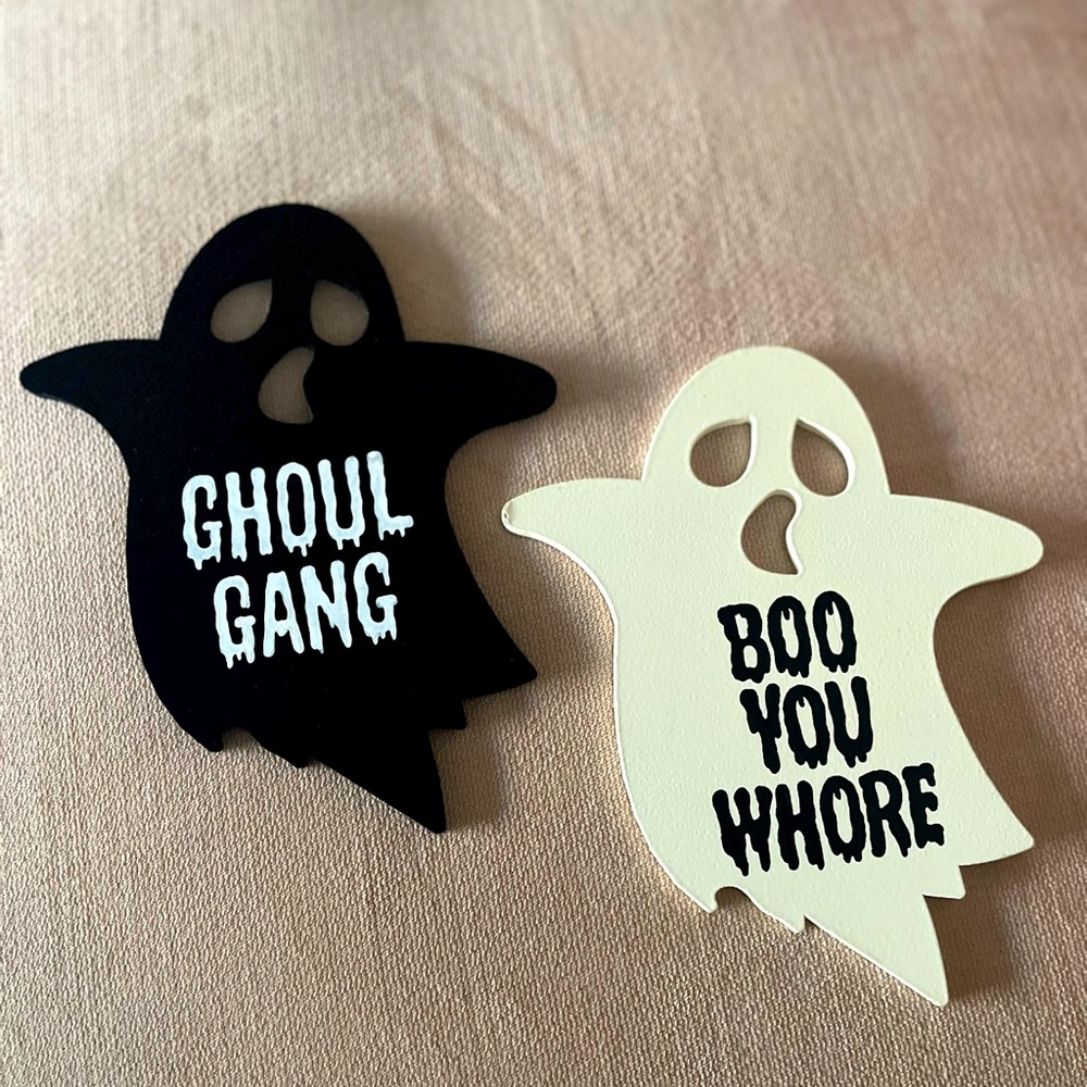 Ghost decor set of two
